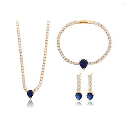 Necklace Earrings Set Xuping Jewelry Arrival Fashion Water Drop Shape Women With Gold Plated A00920098