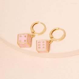 Backs Earrings Creative Punk Dice Mushroom Ear Clip Fashion Cute Girl Party Pink Accessories Charming Female Jewelry Gift