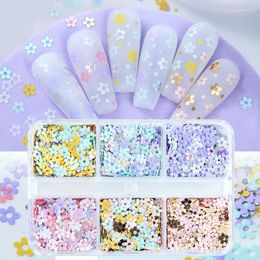 Nail Glitter Spring Flower Sequins Nails Accesories Hexagon Chunky Love Heart Flakes Holographic Powder Polish Paillettes Manicure