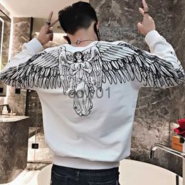 Men's T-Shirts Fashion O-Neck All-match Printed T-Shirt Men's Clothing 2023 Autumn New Loose Casual Pullovers Tops Long Sleeve Korean Tee Shirt J231111