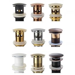 Other Bath & Toilet Supplies Bathroom Basin Sink Up Drain Waste Stopper Faucet Accessories Brass Mablack Chrome Rose Gold Brushed 284m