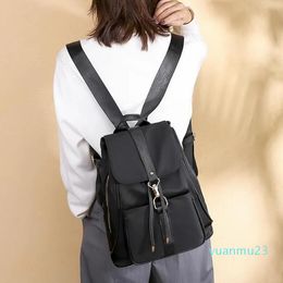 Outdoor Bags 2023 Waterproof 24 Cloth Backpack Female Korean Version Of The Wild Travel Nylon Canvas Bag Solid