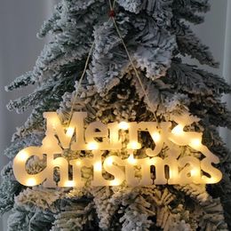 Christmas Decorations Merry Letter LED Light Tree Pendant Night for Home Decoration Navigation Year Gift 231110