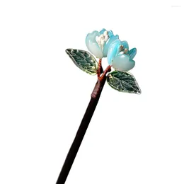 Hair Clips Retro Chinese Hairpin With Durable Wood Material Flowers Chopsticks For Banquet Wedding Dresses Skirts