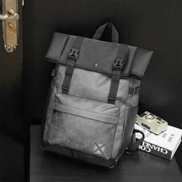 New Korean Style Men Backpack High Capacity Backpack Male Trendy Lightweight Laptop Bag Business Casual Backpack Male School Bag 230411