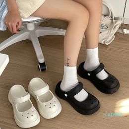 Dress Shoes Women Summer Sandals Mary Jane Clouds Slippers Female Cute Beach Clogs Thick Sole Eva Non Slip Outdoor Slides Mules Garden