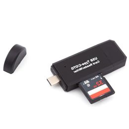 Freeshipping Type-C USB 20 OTG TF Micr-o -S-D Memory Card Reader Combo Hub for Macbook Computer Android Phone Febaj