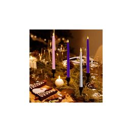 Candles Led Birthday Flickering Pink Purple White Long Thin Plastic Battery Not Included Drop Delivery Home Garden Dhds4