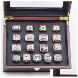 14Pcs 2011 - 2023 Year Fantasy Football Team Champions Championship Ring With Wooden Box Souvenir Men Fan Gift 2021 Drop Delivery Dhcaz