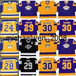 Weng Jersey JAY WELLS STEVE DUCHESNE BILLY SMITH STEVEN FINN DENIS DEJORDY ROGIE VACHON TERRY SAWCHUK MARCO BARON KELLY