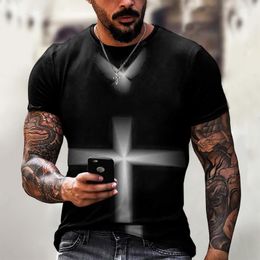 Men's T Shirts Men Spring And Summer Easter Celebration Casual Vintage Distressed Full Partial Print Shirt Round Neck Short Sleeve Top