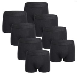 Underpants 8pcs/set Black Boxer Underwear Men Bamboo Breathable Men's Panties Shorts Sexy Man Male Elastic Mens Boxers For