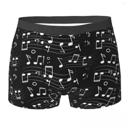 Underpants Boxer Shorts Musical Notes Pattern Design Panties Men's Breathable Underwear For Homme Man Boyfriend Gift
