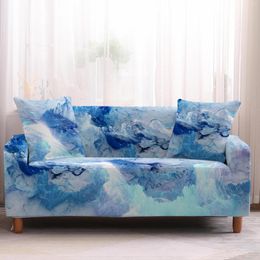 Chair Covers Modern Marble Style Simple Sofa Cover Polyester All-inclusive Living Room Bedroom Cushion Home Decoration Fundas