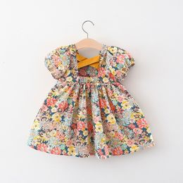 Girls Dresses Toddler Baby Clothes Summer Short Sleeve Floral Princess Birthday for Girl Clothing Thin Costume 230410