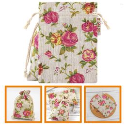 Storage Bags 10 Pcs Drawstring Jewellery Bag Makeup Pouch Pouches Small Cotton Mini Travel Christmas Gift