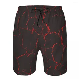 Men's Shorts Swimwear Mens Swim Beach Trunks Cracked Pattern Swimsuit Surf Board Bathing Suit