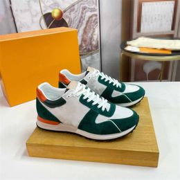 Luxury designer Casual Shoes New Men's Trainer Sneaker Shoes Denim White/Green best quality leather Black Blue Translucent Trainers Sneaker Mens Size With Box