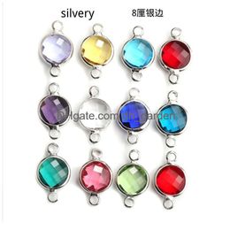 Charms 12 Pcs Colorf Crystal Birthstone Charms For Necklace Bracelet Jewellery Making Floating Handcraft Beads Charm Diy Accessories