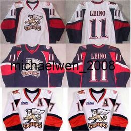 Weng Grand Rapids Gryphons 17 Mark Cullen 11 Ville Leino Mens Womens Youth 100% Embroidery cusotm any name any number Hockey Jerseys