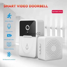 Doorbells X3 Wireless Doorbell Wifi Outdoor Hd Camera Security By Bell Night Vision Video Intercom Voice Change For Home Monitor By Phone YQ231111