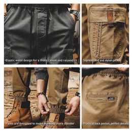 Men's Pants Men's Cargo Pants Military Multi-pocket Trousers Solid Colour Casual Streetpant Outdoor Jogger Pants W0414