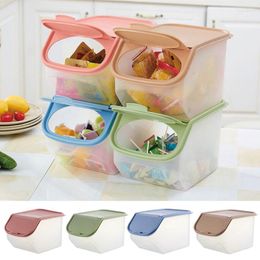 Storage Bottles Dried Food Sealed Box With Measuring Cup Plastic Kitchen Cereal Flour Rice Bin Bean Grain Container Organiser FP8