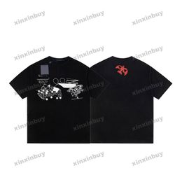 xinxinbuy Men designer Tee t shirt 23ss Paris Peace Dove printing short sleeve cotton women Black blue Grey green XS-L
