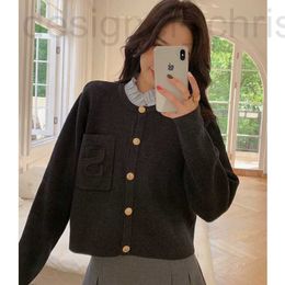 Women's Sweaters designer S Autumn/Winter French Ruffle Detachable Collar Letter Embroidered Wool Knit Cardigan Coat 9ZYL