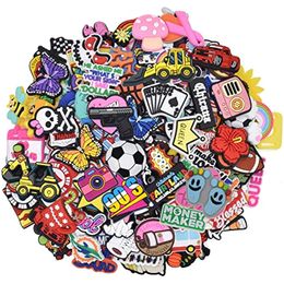 50-500PCS jibz Wholesale Random Cartoon Animal Shoe Charms Decrations For Croc Charms Buckle Kids X-mas Gifts Shoe Accessories jibz 100 pack jibz sports