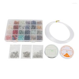 Jewellery Pouches 1323Pcs Irregular Gemstone Beads Kit With Spacer Lobster Clasps Elastic Jump Rings For DIY Making Supplies