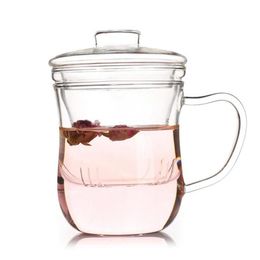 Transparent Clear Glass Milk Mug Coffee Tea Cup Teapot Kettle With Infuser F 50JD Wine Glasses271w