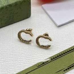 Designer Earring GGity Brand Stud Earing Luxury Women Fashion Hoop Jewelry Metal Letter Double G Logo Crystal Pearl Earring cjeweler Women's Gift ohrringe ghfger