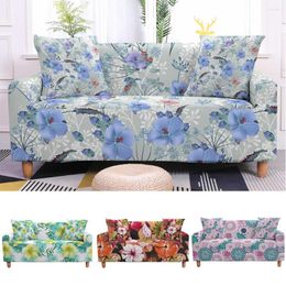 Chair Covers 3D Flower Slipcovers Sofa Cover Bohemian Ethnic For Living Room Sectional L Shape Couch 2/3 Seater Funda