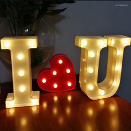 Luminous 26 English Alphabet Shiny LED Night Lamp 0-9 Digital Creative Light Years Wedding Party Letter Decoration