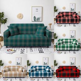 Chair Covers Geometric Plaid Stretch Sofa Cover Elastic Sectional Slipcovers For Living Room Couch L Shape Armchair Fundas