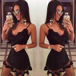 Casual Dresses Summer Style White Black Lace Dress V Cami Bodycon Sexy Clothes China Vestidos De Festa Mujer Office Midi