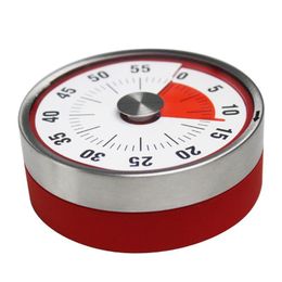 Baldr 8cm Mini Mechanical Countdown Kitchen Tool Stainless Steel Round Shape Cooking Time Clock Alarm Magnetic Timer Reminder297d