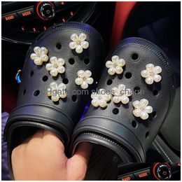 Shoe Parts Accessories Jewellery Flower Charms Kids Party Toy Buckle Diy Cute Girl Gifts Wristbands Fit Croc Pvc Xmas Backpack Dro Dhtkh