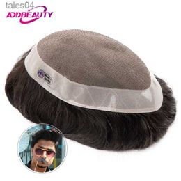 Men's Children's Wigs Men Hair Toupee Mono NPU Human Hair Wig Indian Hair System Straight Wave Hairpiece Men's Capillary Prothesis Natural Hairline YQ231111