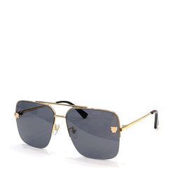 New fashion design men and women square sunglasses 0244S metal half frame simple and popular style versatile outdoor uv400 protection glasses