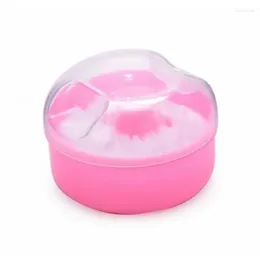 Storage Bottles High Quality Baby Soft Face Body Cosmetic Powder Puff Talcum Sponge Box Case ContainerWholesale