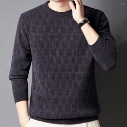 Men's Sweaters Men Fall Winter Top Round Neck Thick Warm Sweater Long Sleeve Pullover Casual Bottoming