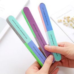 Nail Files 1pcs Candy Colour Polisher File Strip Sanding Tools Polishing Professional Sand Manicure Six-sided J5n2