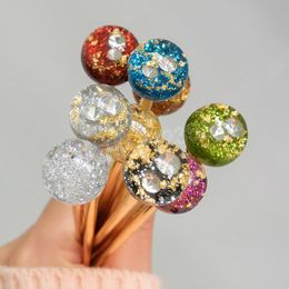 Fashion Hair Sticks Simple Colorful Metal Hairpin Women Hair Clips Sequins Hair Sticks Hair Barrettes Hair Accessories