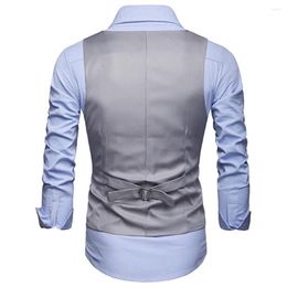 Men's Vests 2023 Fashion Vest Party Sleeveless Solid Tops Autumn Waistcoat Formal Mens Office Outwear Business Warm