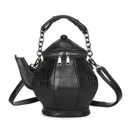 Evening Bags E74B Large Capacity Handbag For Girl Women Versatile Teapot Shaped Leather Tote Bag