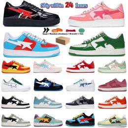 running shoes bapestass for men women designer sneakers Patent Black kids Blue Pink Orange Green Grey Triple White Brown Beige Navy Colour Combo Mens Trainers