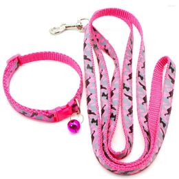 Dog Collars Camouflage Harness With Lead Leash Puppy Cat Adjustable Colours Chain Interactive Toy Pet Supplies Accessories