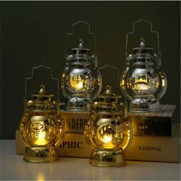 Novelty Items 2023 New EID MUBARAK LED Wind Lights Ramadan Decorations for Home Pony Lanterns Oil Lamp Ornament Ramadan Kareem Gifts for Kids Z0411